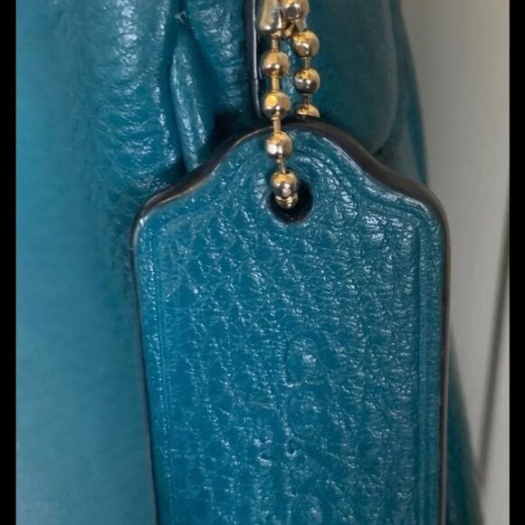 COACH  Horse & Carriage Green Handbag Purse - Picture 4 of 16